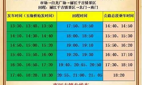 丽江景点开放时间表_丽江景点开放时间表最新